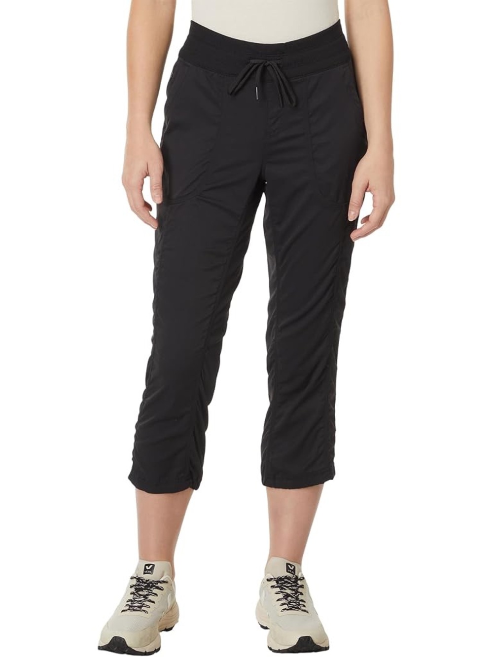 L.L. Bean Women’s Vista Camp Black Pull-On Cropped Capri Pants Size Small